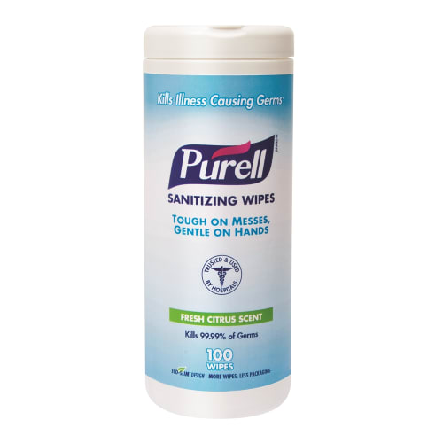 Toallitas Desinfectantes PURELL®, Aroma Cítrico Fresco, Frasco, 100 u.